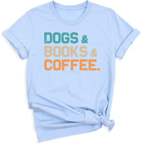 Vista 3 de Camiseta Books Dogs Coffee Beach