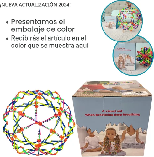 Vista 2 de 4E's Novelty Bola expandible, esfera sensorial de plástico para niños y adultos