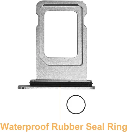 Vista 2 de EMiEN Bandeja de repuesto para tarjeta SIM con anillo de sellado de goma impermeable para iPhone Xs Max + bandeja para tarjeta SIM con pin
