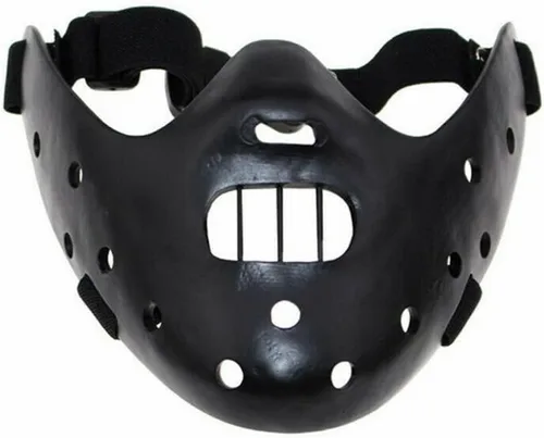 Vista 5 de Hannibal Lecter - Máscara de resina para adultos para fiestas de cosplay de Negro