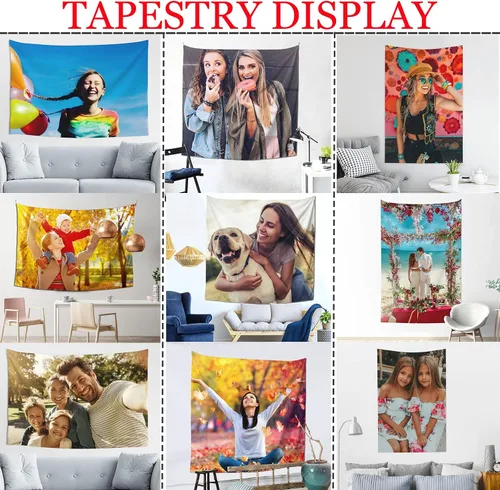 Vista 4 de GSHUJBV Tapiz personalizado para subir imágenes de fondo, tapiz personalizado para colgar en la pared, imprime cualquiera de tus diseños, pancartas