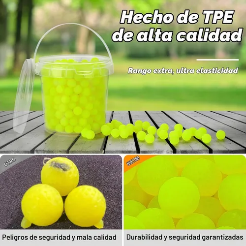 Vista 4 de Pokiiulk 400 bolas de recarga de munición para pistola Nerf Hyper, bolas de 0.55 pulgadas para pistola Hyper con cubo de almacenamiento portátil