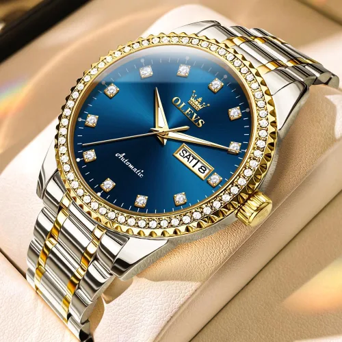 Vista 3 de OLEVS Reloj mecánico para hombre ahueca hacia fuera impermeable reloj de cuerda automático para hombres