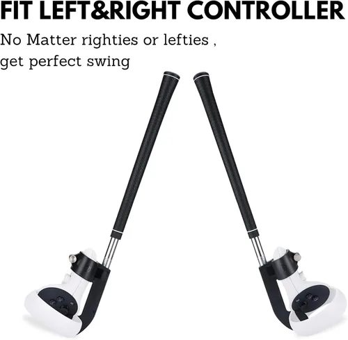 Vista 8 de Extension VR Golf Club Handle Grips for Oculus Quest 2 Controller Accessories Sturdy Attachment Enhanced Golf Gaming Experience 2pcs