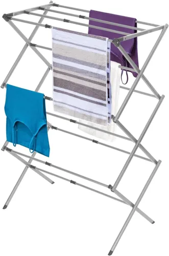 Vista 8 de BLACK+DECKER Organizador de lavandería extensible/plegable para secar ropa. Esencial para campamento/remolques o cualquier lugar donde seque la ropa