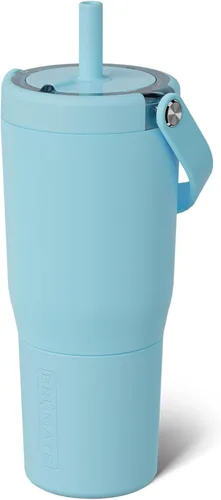 Vista 41 de BrüMate Resa - Vaso de viaje 100% a prueba de fugas de 25 onzas con asa y pajilla, popote SoftSip flexible, funda de silicona para mayor