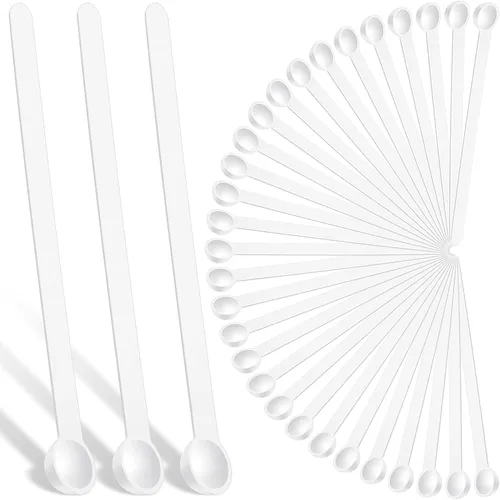 Vista 7 de Honeydak 1/32 cucharadita de plástico pequeñas cucharas medidoras, color Blanco