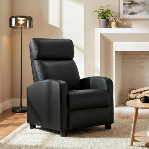Vista 2 de Yaheetech Silla reclinable con 3 ángulos ajustables, color negro (paquete de 2)