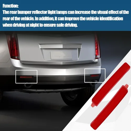 Vista 4 de Lámparas reflectoras de parachoques trasero izquierdo y derecho para Cadillac SRX 2009-2012 Chevy Traverse 2007-2015 GMC Acadia 2007-2010 Saturn
