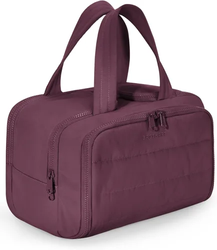 Vista 16 de BAGSMART Bolsa de Aseo de Viaje, Bolsa de Aseo Resistente para Mujeres, Bolsas de Aseo Ampliamente Abiertas y Esponjosas para Viajar, Organizador