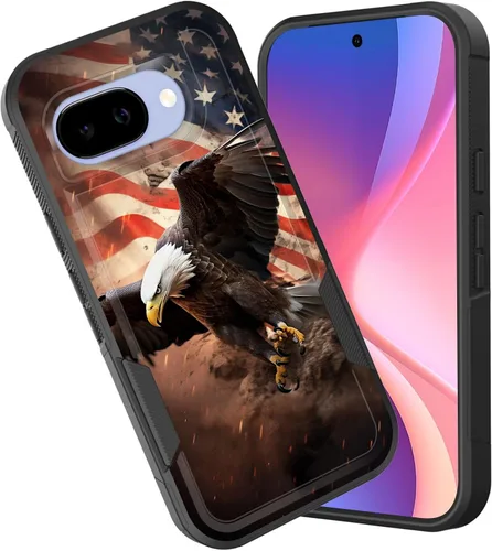 Vista 44 de Funda para Pixel 6A, funda híbrida de doble capa resistente a prueba de golpes de policarbonato duro de silicona suave TPU para Google Pixel 6A