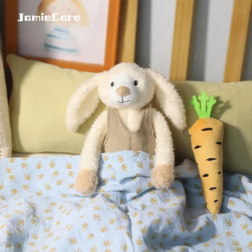 Vista 5 de Conejito de Pascua de peluche, juguete de conejo de ropa suave para niños, recién nacidos, niños y niñas, juguetes de peluche adorables y adorables