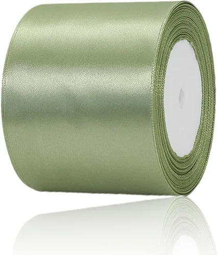 Vista 180 de Cinta de Satén Beige de Color Sólido, 1-1/2 Pulgadas x 25 Yardas, Cinta de Satén de Tela para Envolver Regalos, Manualidades, Hacer Lazos
