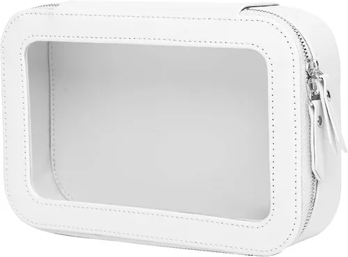 Vista 7 de WMM Bolsa de maquillaje transparente, Negro, Sencillo