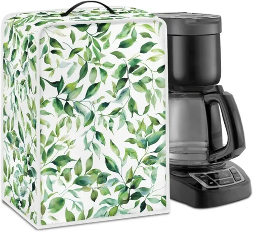 Vista 27 de Funda para cafetera, poliéster, azul, se adapta a la mayoría de máquinas de café estándar, protector resistente al polvo, huellas dactilares