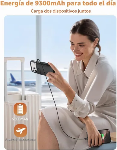 Vista 10 de PANDUK Funda de batería 9300mAh para iPhone 17 ProMax Funda de carga rápida