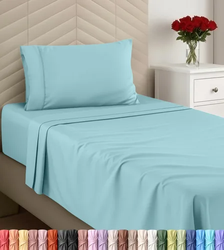 Vista 30 de Utopia Bedding - Juego de sábanas, tamaño individual, microfibra cepillada, suaves, esquinas profundas, incluye 1 encimera, 1 bajera y 1 fundas