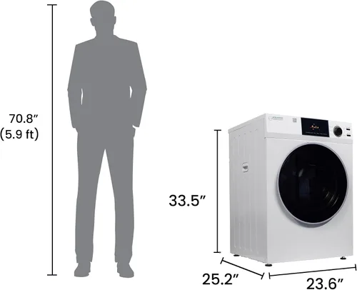 Vista 3 de Equator Deluxe - Secador con sensor ventilado de 24 pulgadas, control táctil de 4 pies cúbicos, 110 V digital