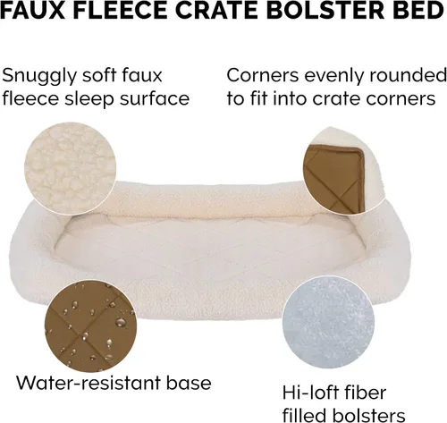 Vista 4 de Furhaven Cama para Perros para Perros Medianos/Pequeños y Gatos de Interior, 100% Lavable, Dimensionada para Adaptarse a Jaulas - Almohadilla