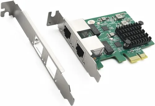 Vista 13 de Tarjeta de interfaz de red Gigabit Ethernet (NIC) de 10/100/1000Mbps de doble cobre RJ45, con chip Intel 82576, equivalente a Intel E1G42ET, PCIE