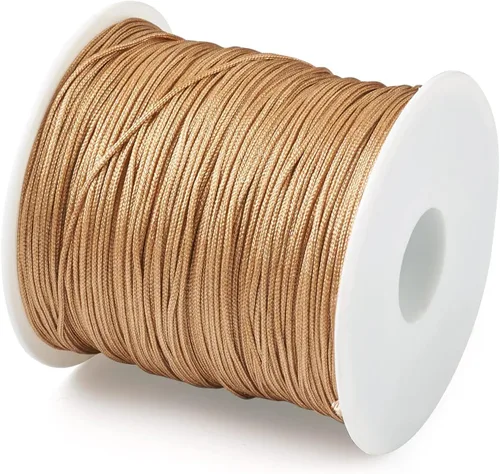 Vista 24 de Cheriswelry 8 rollos de 49 yardas/rollo de 0.031 in de hilo de nailon para macramé, cordón de nudo chino para pulsera tejida personalizada