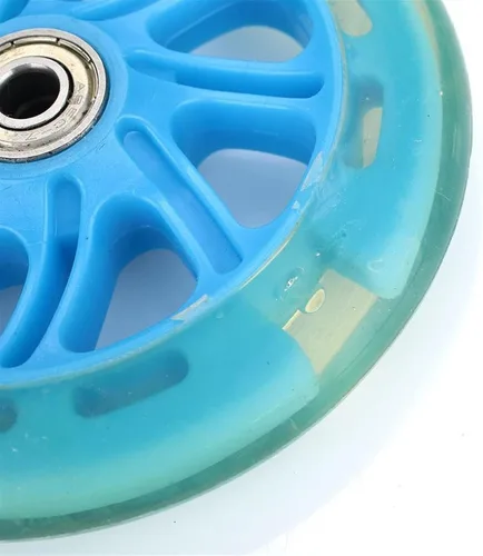 Vista 3 de TRENDYBOY Rueda de monopatín Rueda de Scooter Solo Warping Slide Carrito de compras Longboard 2 Color 4.724 in Ruedas (Color : Bule)