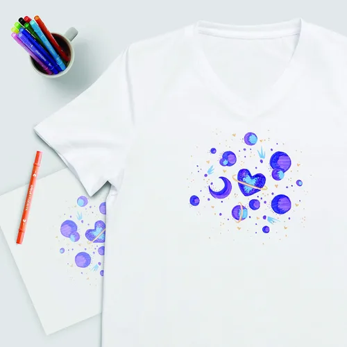 Vista 7 de Cricut Marcador de tinta infusible a mano alzada, paquete de 5 básicos