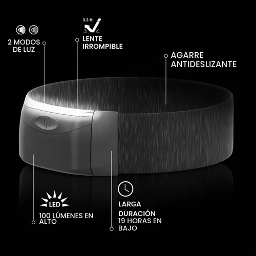 Vista 2 de Energizer Linterna LED para faros delanteros, luz brillante para diadema que funciona como luces de carrera para corredores