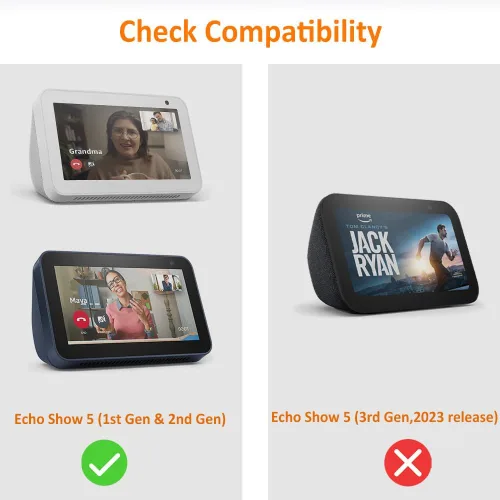 Vista 2 de AutoSonic Soporte compatible con Amazon Echo Show 5 (1ª generación y 2ª generación) Diseño ajustable para mejorar el ángulo de visión Magnético