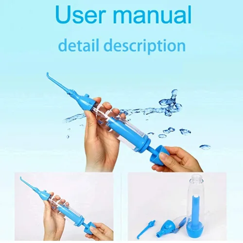 Vista 5 de Irrigador dental de agua, no eléctrico, portátil, asequible, irrigador oral inalámbrico, presión de aire manual, operación simple, para el hogar