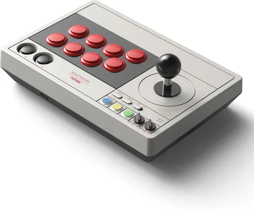 Vista 9 de 8BitDo Retro Arcade Fight Stick Joystick de 8 vías con 2 botones macro dedicados y función Turbo para Switch y PC Windows, compatible con Bluetooth