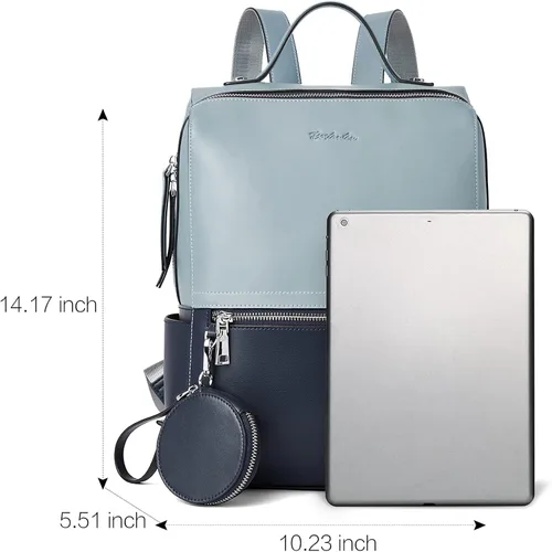 Vista 4 de BOSTANTEN Mochila de cuero genuino para mujer, mochila pequeña de moda, M