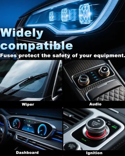 Vista 5 de Riseuvo Juego de 36 fusibles de automóvil – Fusibles surtidos de repuesto de cuchillas para automóvil, RV, cámper, barco, camión, motocicleta