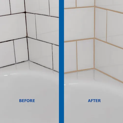 Vista 3 de Kit de reparación de lechada de azulejos CESTA – Tubo de exprimir, secado rápido, pintura de lechada impermeable para restaurar y renovar líneas