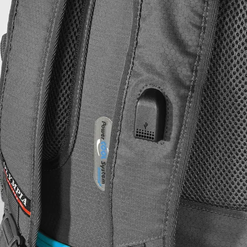 Vista 5 de Olympia U.S.A. USA Huntsman - Mochila para exteriores de 19" (25 l), gris + azul, Usa Huntsman - Mochila para exteriores (25 l)