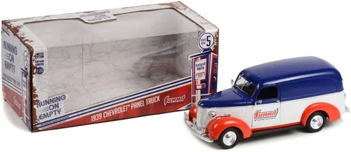 Vista 3 de ModelToyCars 1939 Chevy Panel Truck - Equipo de carreras Summit, rojo - Greenlight 85061 - Coche fundido a presión a escala 1/24