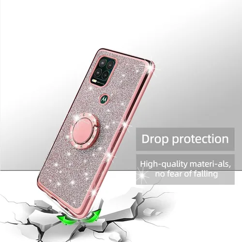 Vista 7 de Funda para Moto G Stylus 5G, funda de teléfono para Moto G Stylus 0.18 oz 2021 para mujer, de lujo, elegante, con purpurina, delgada, TPU brillante