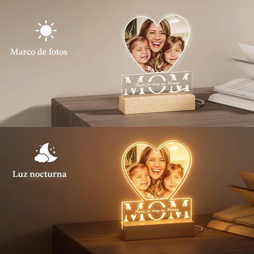 Vista 4 de Bemaystar Regalos personalizados para mamá para el día del padre, regalos personalizados para madres de hija, hijo, niños, regalo personalizado