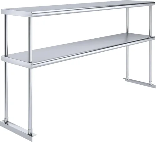 Vista 21 de NSF - Estantería doble de acero inoxidable
