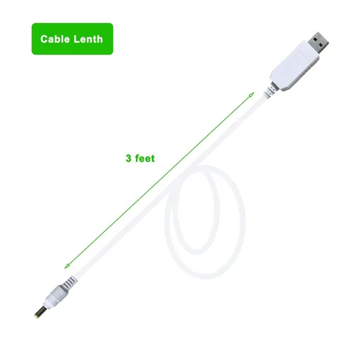 Vista 6 de Cable de alimentación de repuesto para altavoz Dot de 3ª generación/Dot 4ª generación/Dot 5ª generación 2022, cable de carga USB de 3 pies