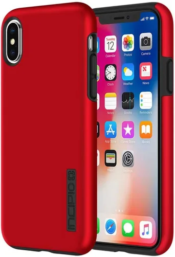 Vista 3 de Incipio IPH-1629-RBK Funda para Apple iPhone X DualPro - Rojo iridiscente/Negro