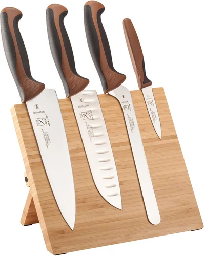 Vista 17 de Mercer Culinary Millennia - Juego de 5 tableros magnéticos con asas negras, acacia, 16 x 8 x 18 pulgadas