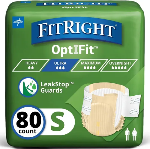 Vista 11 de FitRight Pañales para adultos, Absorción Ultra Fuerte, S (Talla de cintura 20in-32in), 20 unidades, calzoncillos OptiFit para incontinencia