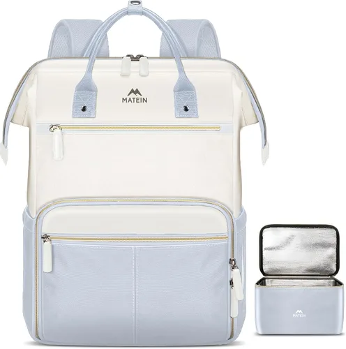 Vista 11 de MATEIN - Mochila de almuerzo de 15.6 pulgadas, bolsa negra para laptop con Negro