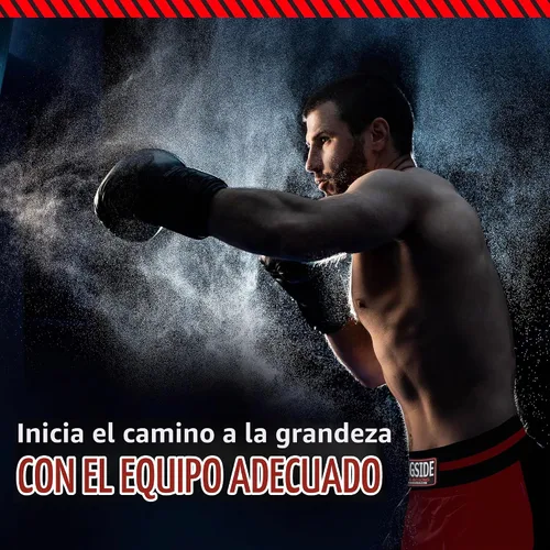 Vista 8 de Ringside Pro-Style Boxing Trunks, Satin Shorts for Men and Women, Ideal for Boxing, MMA, Muay Thai Rojo/Negro