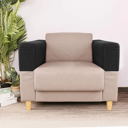 Vista 9 de BESPORTBLE Protectores de brazo de silla, funda elástica para reposabrazos de sofá, funda protectora elástica para el hogar, oficina, sillón
