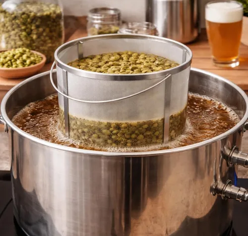 Vista 4 de Gekufa Hop Filter - Filtro de acero inoxidable 304 de 300 micras, 11.8 x 12.2 pulgadas, colador seco de lúpulo para cerveza casera, cerveza, vino