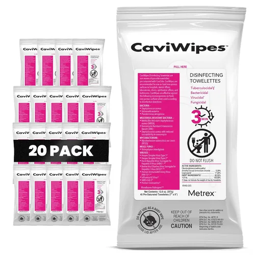Vista 8 de Metrex CaviWipes - Toallitas desinfectantes no tejidas duraderas para superficies duras y no porosas en atención médica y laboratorio, pre-saturadas