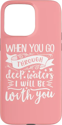 Vista 28 de iPhone 16 Bible Verse Isaiah 43:2 Christian Quote Motivational Gifts Case