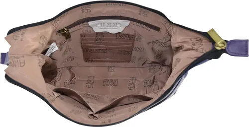 Vista 4 de Anna by Anuschka Women’s Original Hand-Painted Genuine Leather Medium Shopper Hobo Familia de elefantes